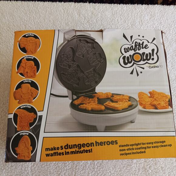 Waffle Wow by CucinaPro Dungeon Heroes Waffle Maker New in Box - Picture 3 of 5